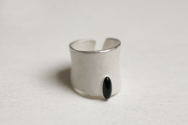 OLIO E ACETO Pure Silk Black Crack Width Ring OA08F06 POEA3